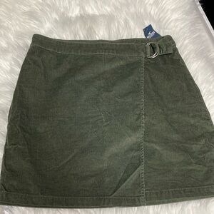 Hollister Forest Green Corduroy Mini Skirt